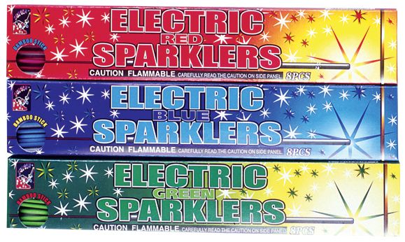 SHOGUN COLOR SPARKLERS RED, BLUE, GREEN 10"